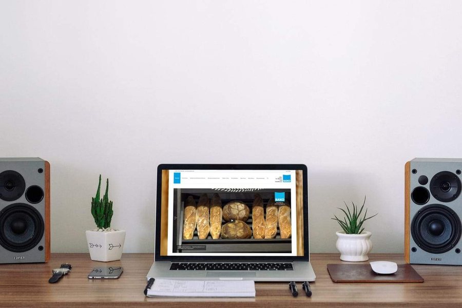 Startseite der BÄKO-WEST-Website auf einem Laptop