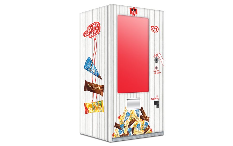 Gestaltung des Langnese Smile-O-Mat-Automaten Grafische Gestaltung des Langnese Smile-O-Mat-Automaten