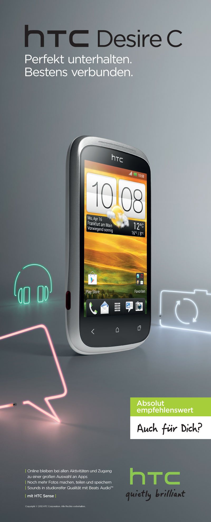 Rollup-Gestaltung HTC Desire C