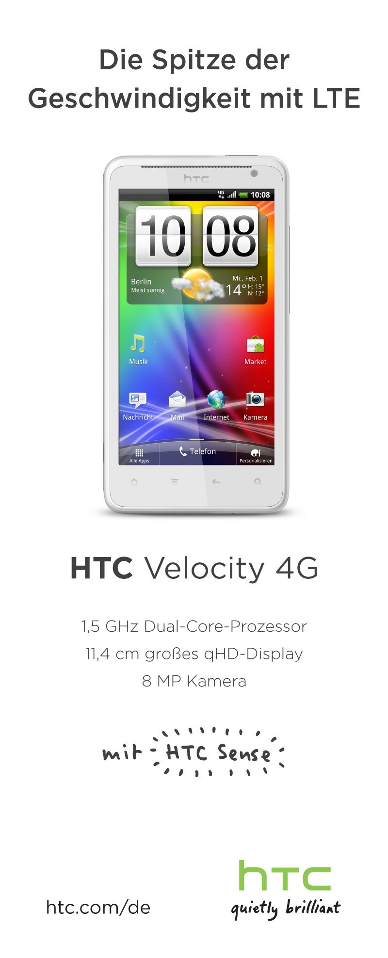 Rollup-Gestaltung HTC Velocity