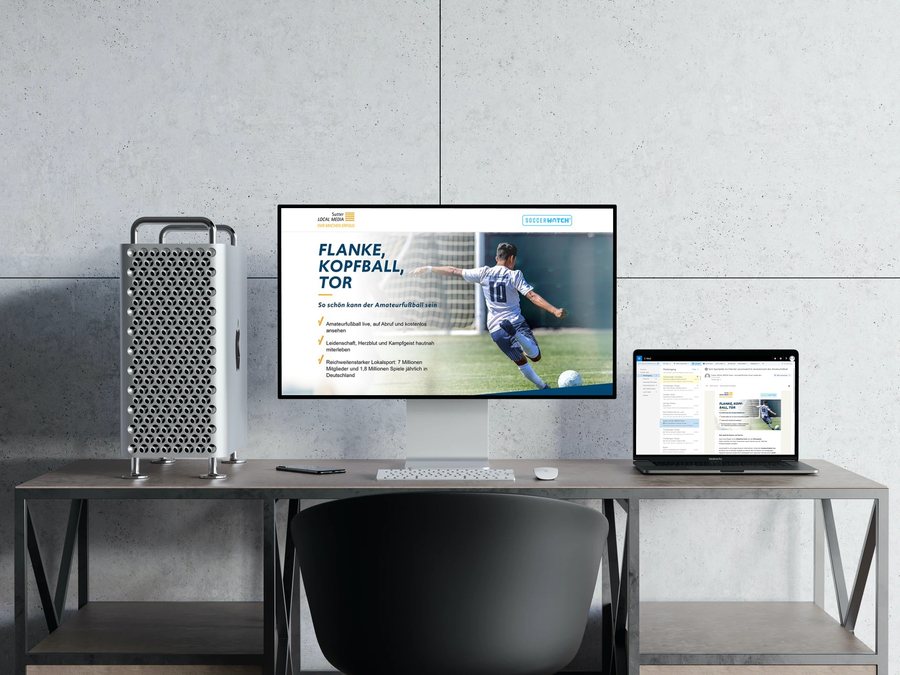 HTML-Mailing und Landingpage für virtuelle Werbebanden von soccerwatch.tv