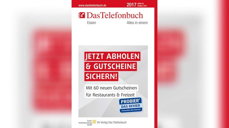 Grafiker, Website & SEO Spezialist aus Bochum - Arbeitsprobe Promo Das Telefonbuch HausbannerEssen 2017