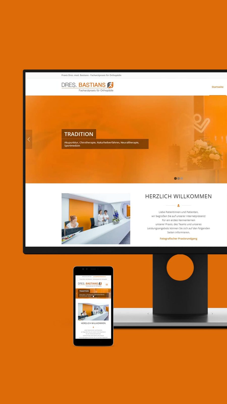 Responsive Website und Logodesign für die Praxis Dres. Bastians