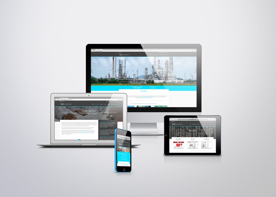 Mehrsprachige Website der ILIA Corporation Responsive Startseite der mehrsprachigen Website der ILIA Corporation